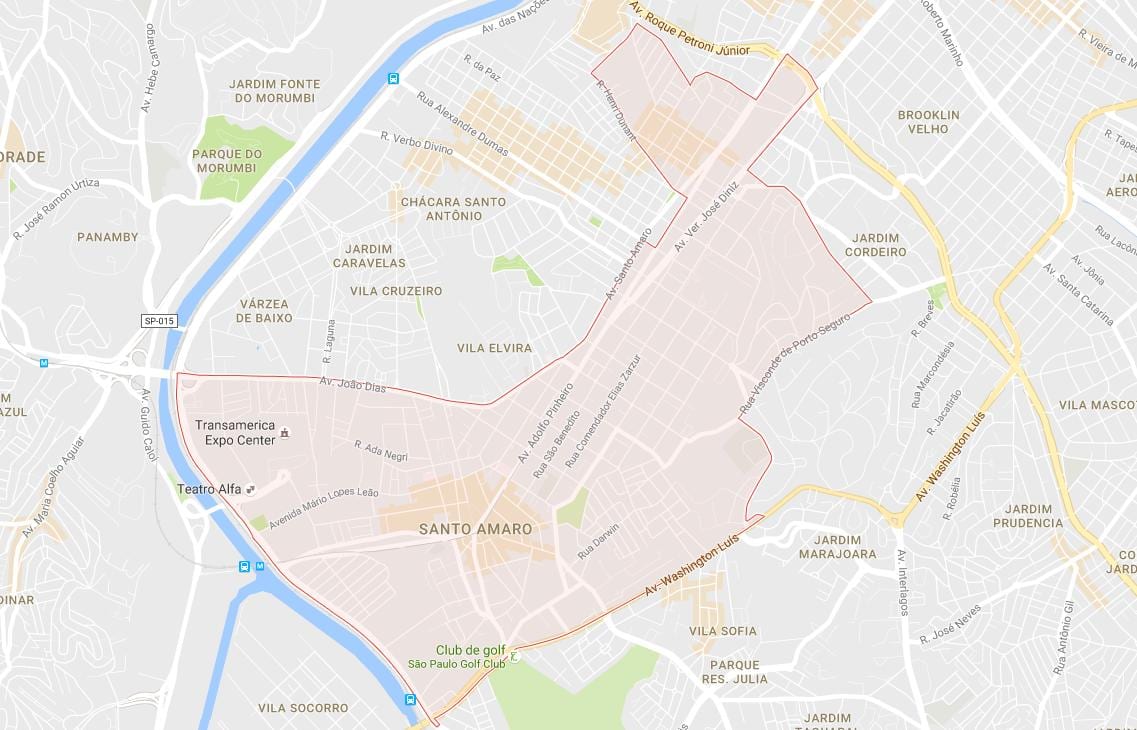 Kort over Santo Amaro São Paulo
