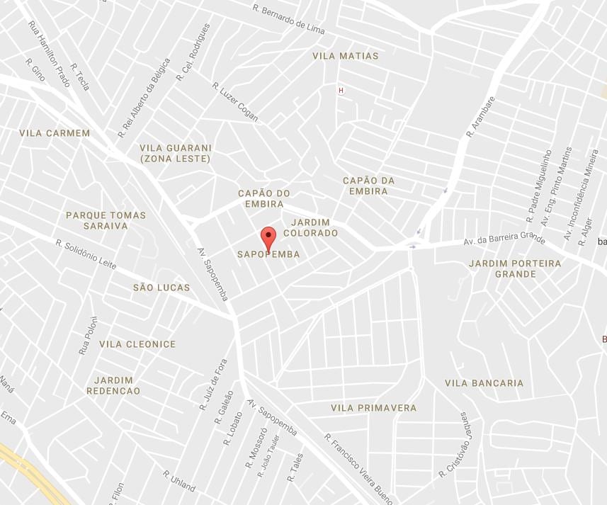 Kort over Sapopemba São Paulo