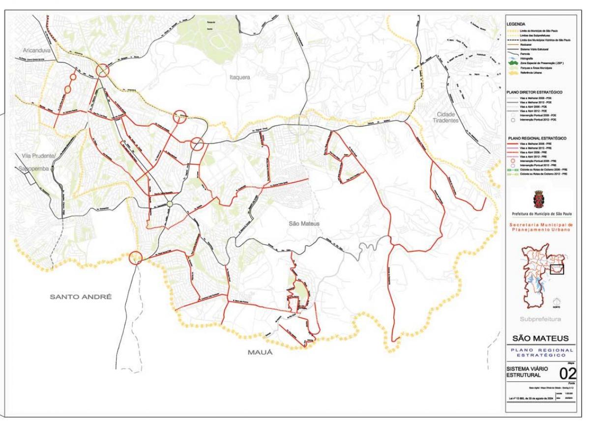 Kort over São Mateus São Paulo - Veje