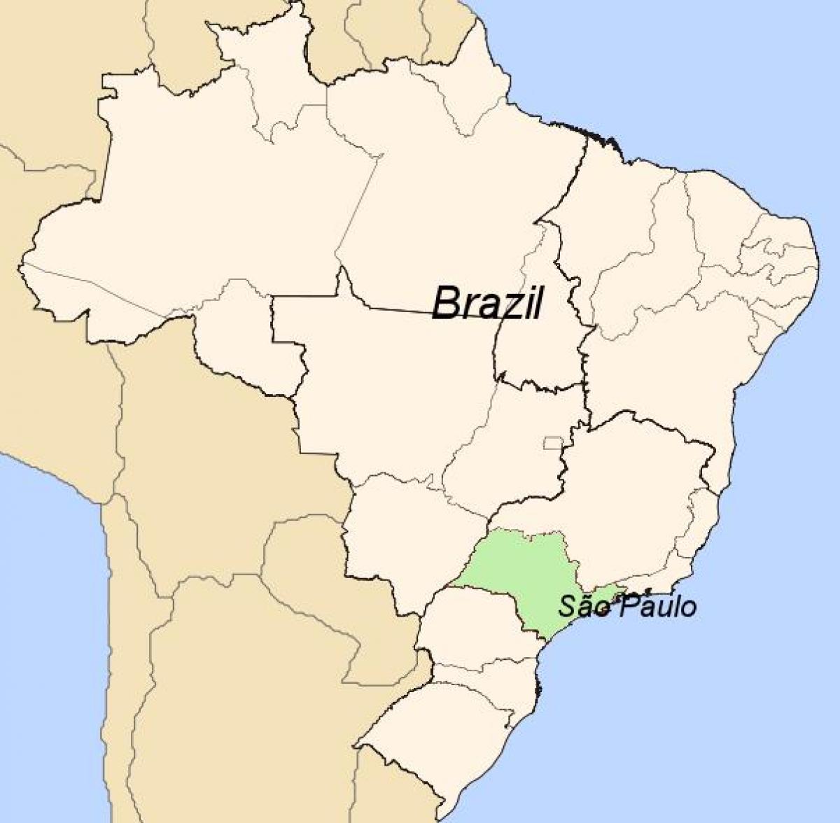 Kort over São Paulo, Brasilien