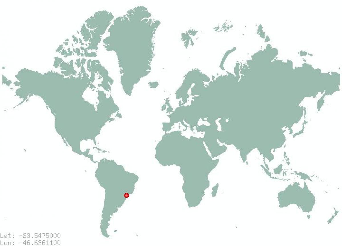 Kort over São Paulo i verden