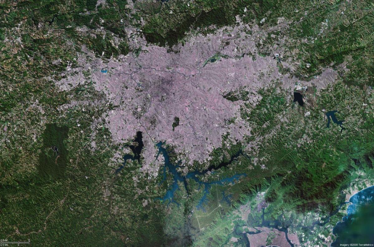 Kort over São Paulo satellit
