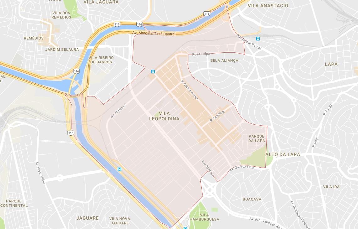 Kort Vila Leopoldina São Paulo