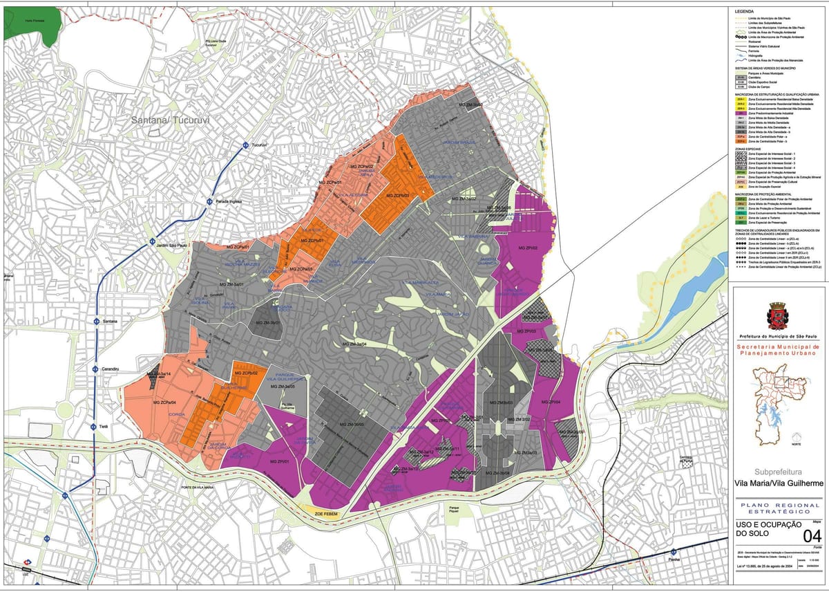 Kort Vila Maria São Paulo - Besættelse af jord