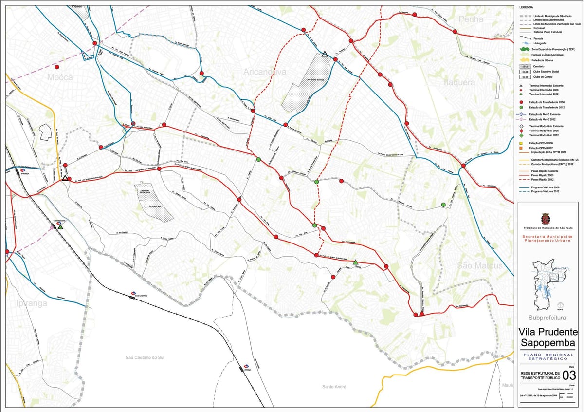 Kort Vila Prudente São Paulo - Offentlig transport