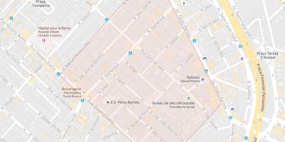 Kort over Água Rasa São Paulo