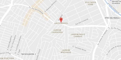 Kort over Aricanduva São Paulo