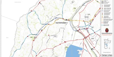 Kort over Campo Limpo São Paulo - Offentlig transport