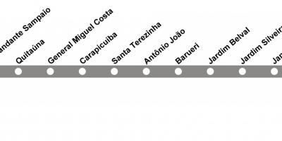 Kort over CPTM São Paulo - Linje 10 - Diamond