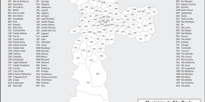 Kort distrikter São Paulo