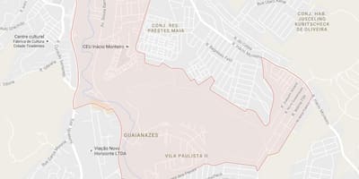 Kort over Guaianases São Paulo