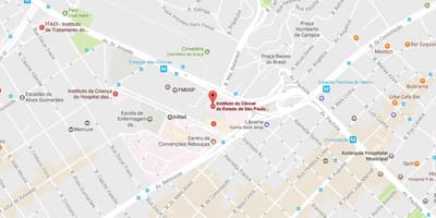 Kort af Institut for Kræft i São Paulo