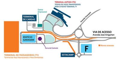 Kort over internationale lufthavn Viracopos parkering