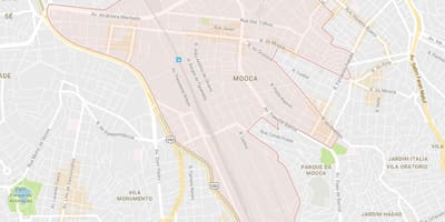 Kort over Mooca São Paulo
