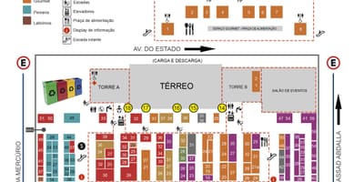Kort over municipal market of São Paulo