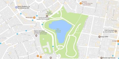 Kort over parken akklimatisering São Paulo