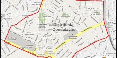 Kortet over São Paulo-Consolação