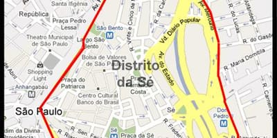 Kort over Sé São Paulo