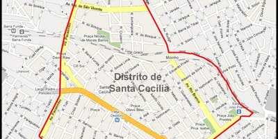 Kort over Santa Cecília São Paulo