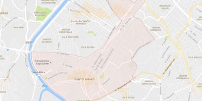 Kort over Santo Amaro São Paulo