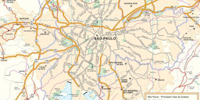Kort over São Paulo lufthavne