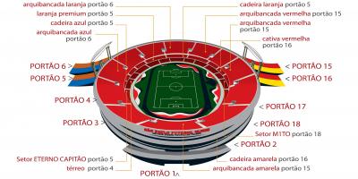 Kort over São Paulo Morumbi stadion