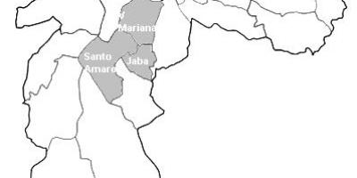 Kort over zone Centro-Sul São Paulo